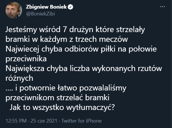 TWEET Zbigniewa Bońka o Polsce na Euro... :D